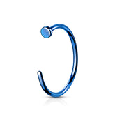 20G Implant Grade Titanium Rose Gold Flat Top Nose Hoop. Nose Piercing. Nose Jewelry.